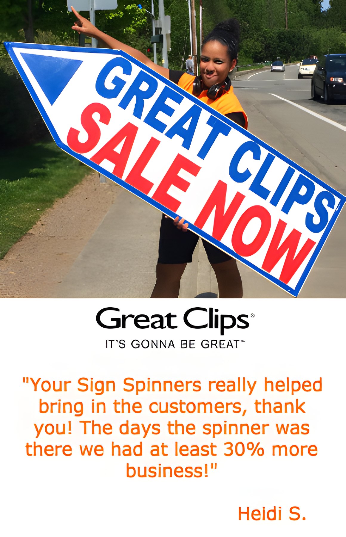 Client testimonial letter from Great Clips — Redmond, WA