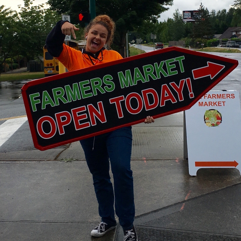 Sign spinner in action