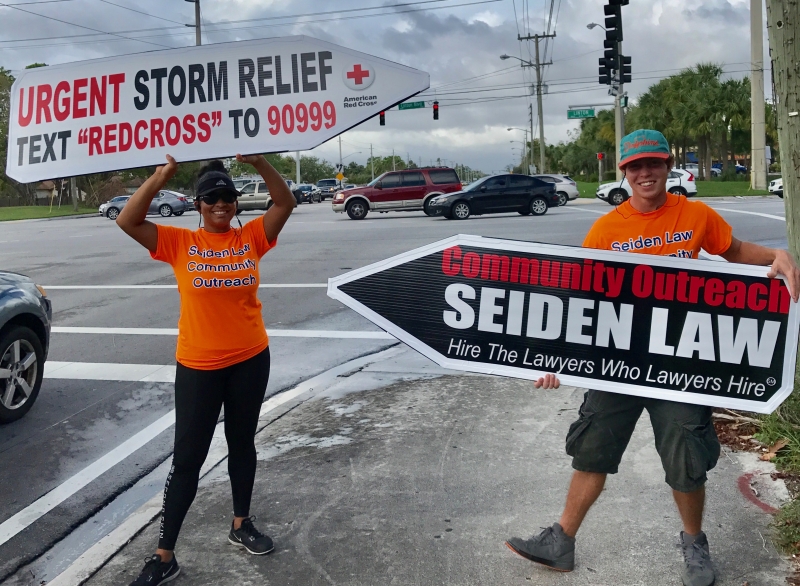 Sign spinner in action