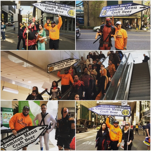 Sign spinner in action