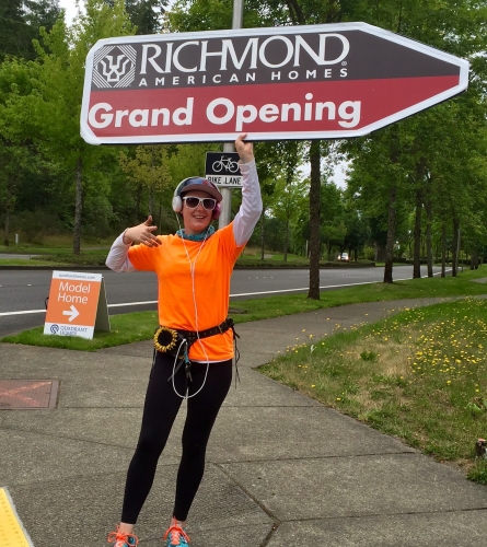 Sign spinner in action