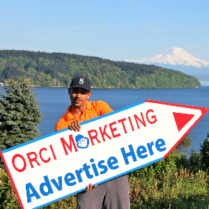 Sign spinner in action