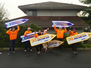 Sign spinner in action
