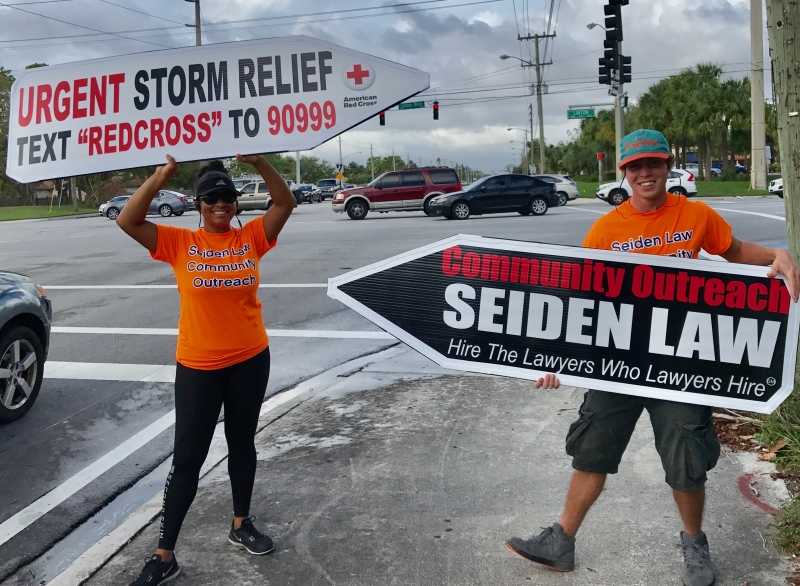 Sign spinner in action